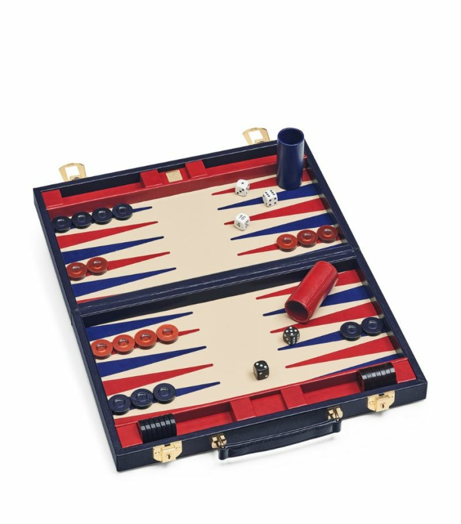 Aspinal Of London * | Shoping Aspinal Of London Leather Backgammon Set (38Cm)