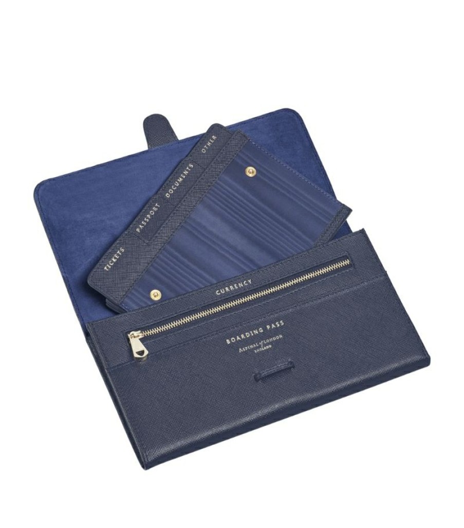 Travel Accessories * | Reliable Quality Aspinal Of London Classic Leather Travel Wallet