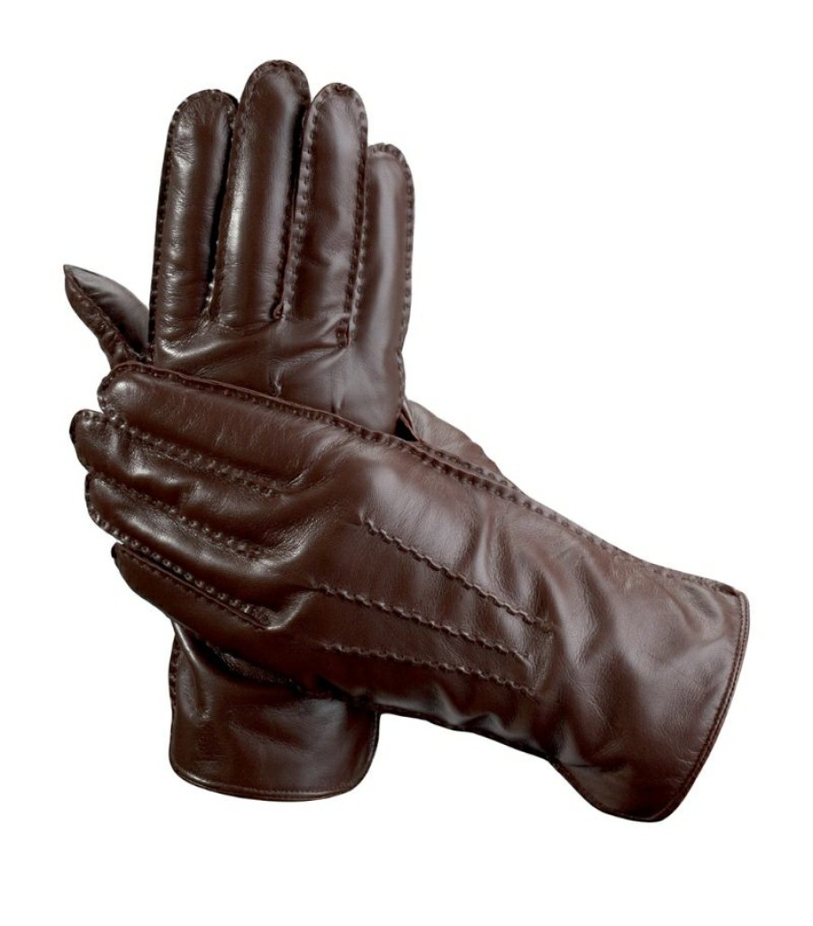 Men * | Quality Guarantee Aspinal Of London Wool-Cashmere Lined Leather Gloves (Large)