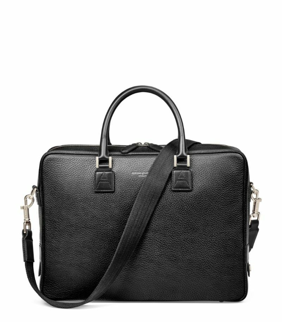 Men * | New Arrivals Aspinal Of London Small Leather Mount Street Bag