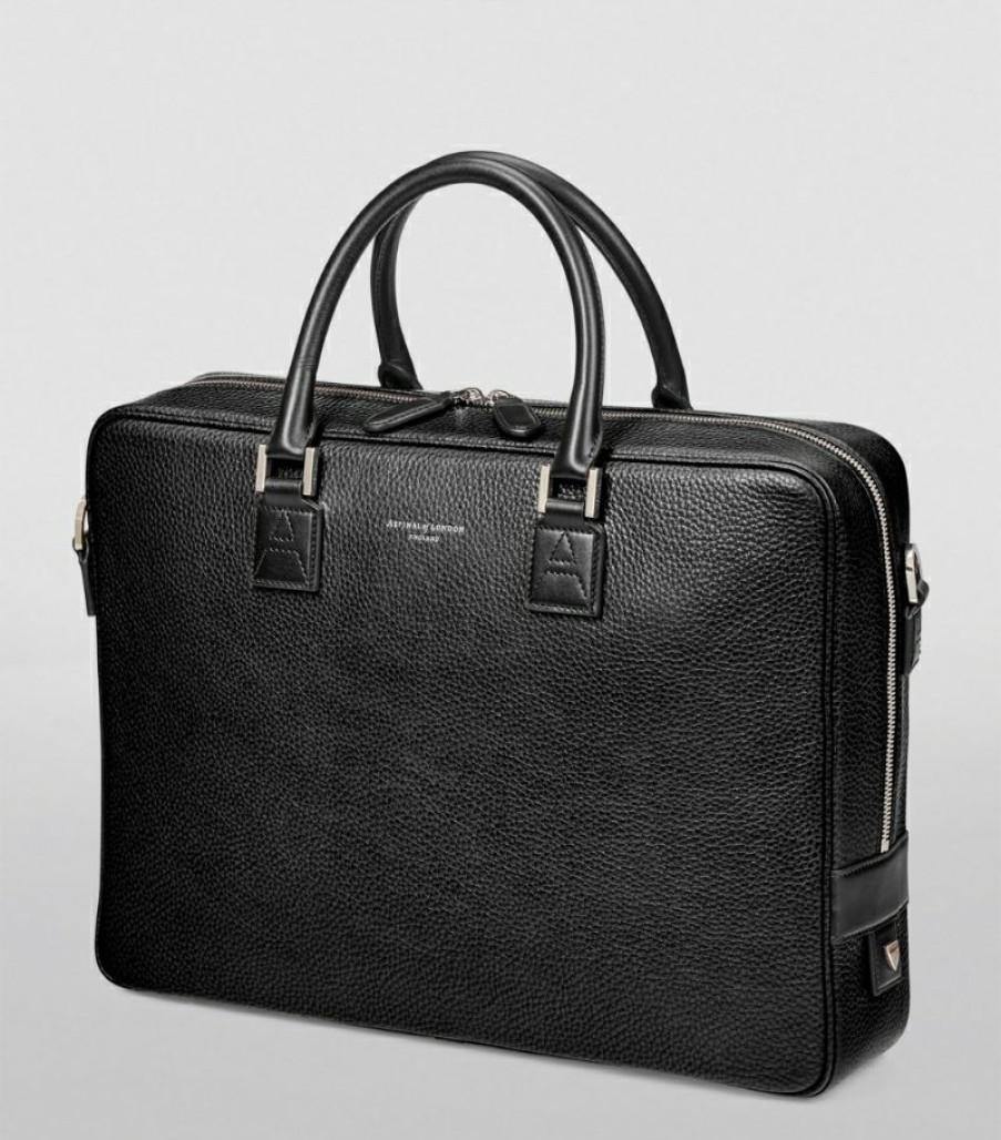 Men * | New Arrivals Aspinal Of London Small Leather Mount Street Bag