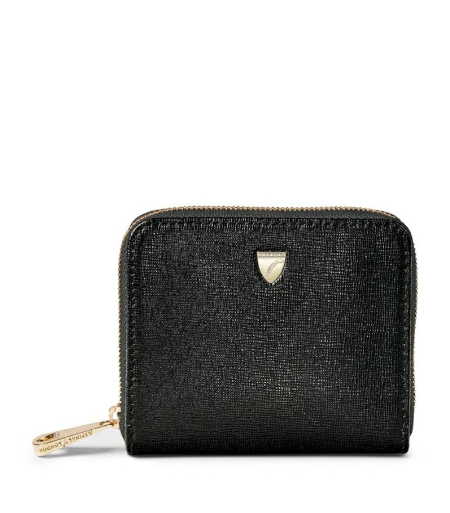 Women * | Best-Selling Aspinal Of London Mini Leather Continental Wallet