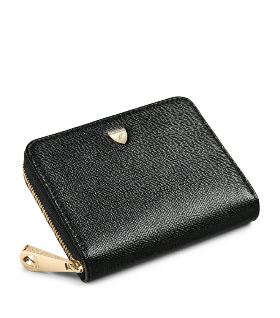 Women * | Best-Selling Aspinal Of London Mini Leather Continental Wallet