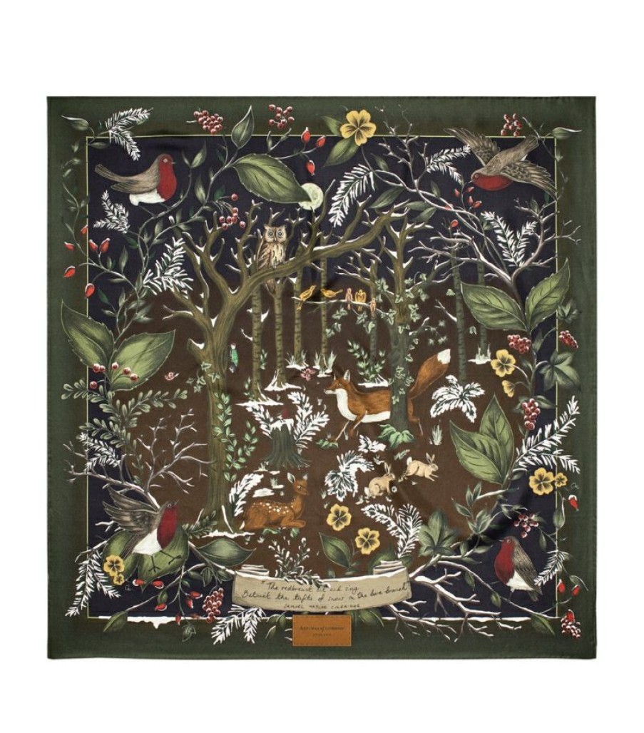 Women * | Best-Selling Aspinal Of London Silk Woodland Scarf