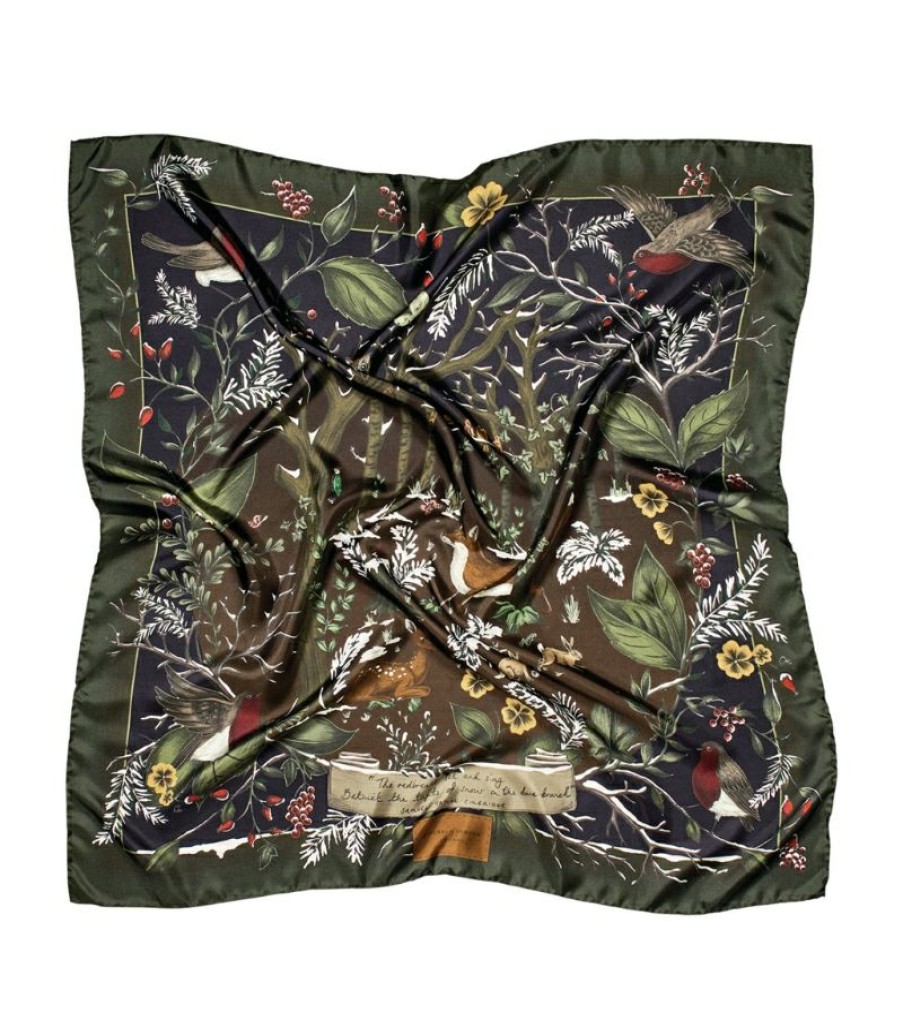 Women * | Best-Selling Aspinal Of London Silk Woodland Scarf