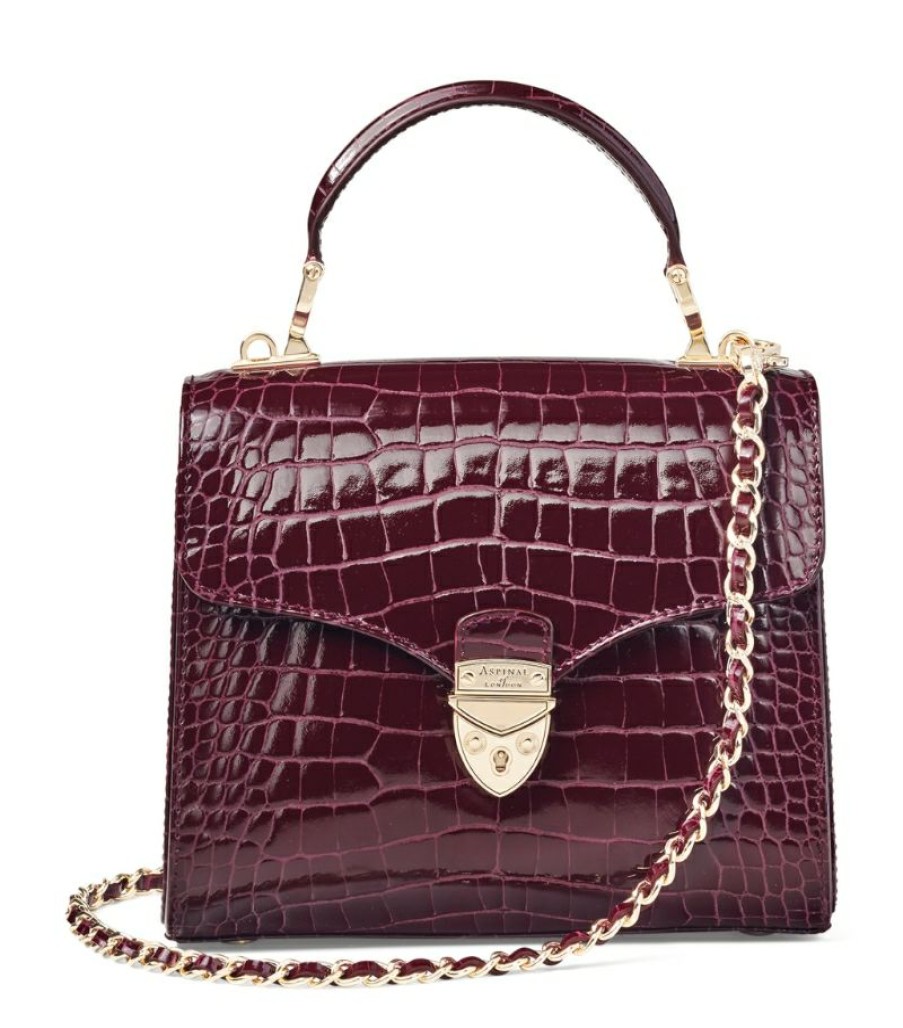 Women * | Best-Selling Aspinal Of London Leather Mayfair Top-Handle Bag