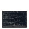 Women * | Hot Sell Aspinal Of London Slim Crocodile Print Card Holder