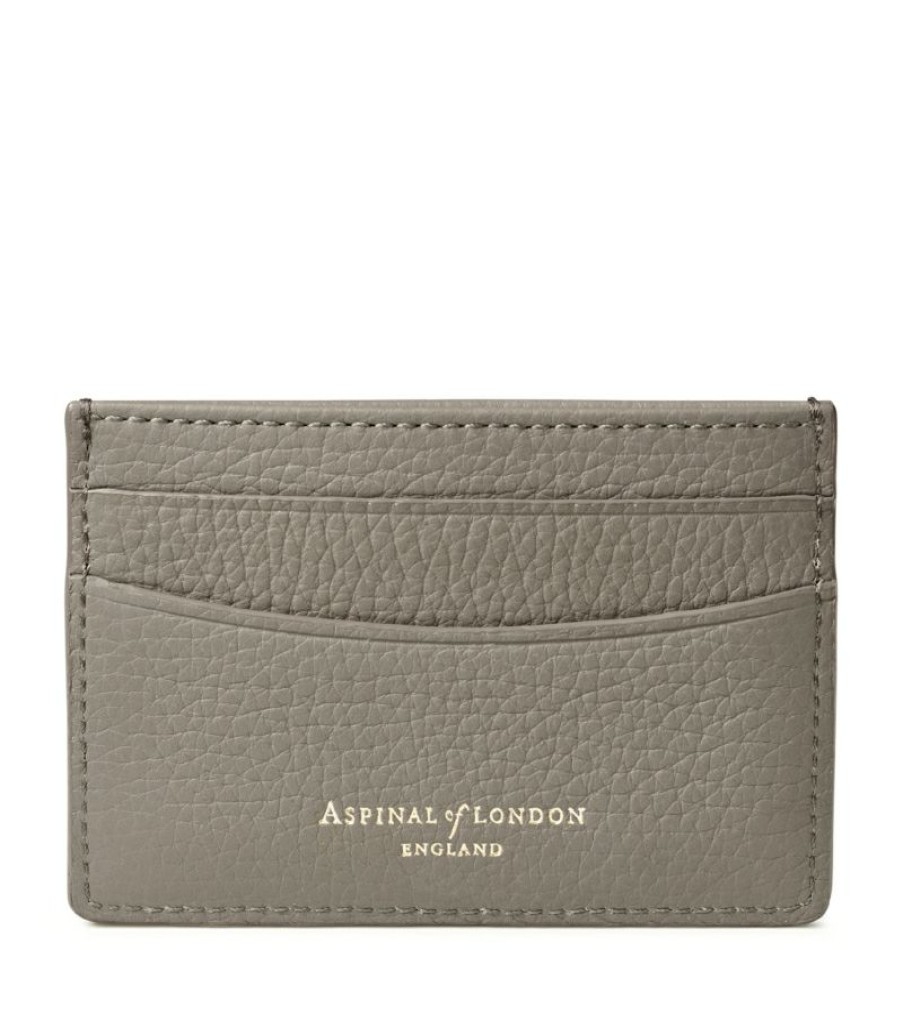 Women * | Popular Aspinal Of London Leather Logo Card Holder