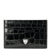 Women * | Outlet Aspinal Of London Croc-Embossed Slim Card Holder