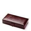 Jewellery Boxes * | Crazy Deals Aspinal Of London Croc-Embossed Leather Cufflink Box