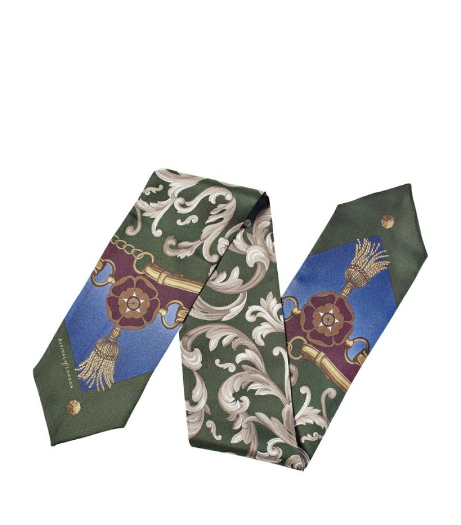 Women * | Flash Sale Aspinal Of London Silk Signature Slim Neck Scarf