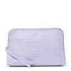 Make-Up Bags * | Closeout Sale Aspinal Of London Medium Croc-Embossed Leather Essential Cosmetic Case