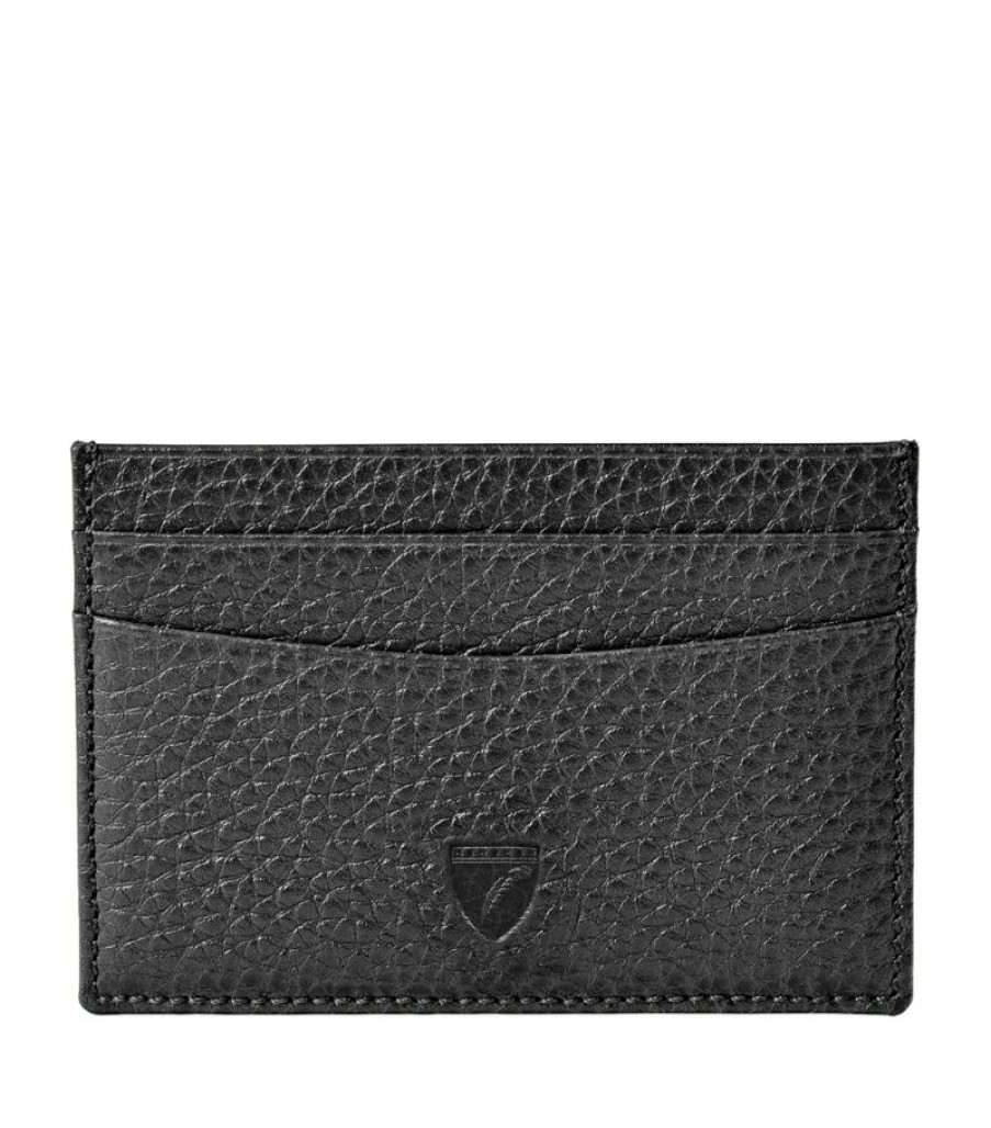 Women * | Closeout Sale Aspinal Of London Leather Logo Card Holder