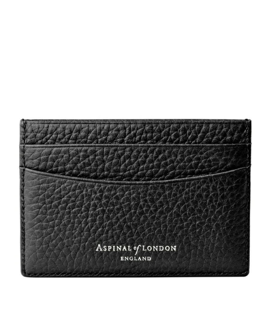 Women * | Closeout Sale Aspinal Of London Leather Logo Card Holder