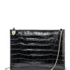 Women * | Special Aspinal Of London Croc-Embossed Soho Pouch