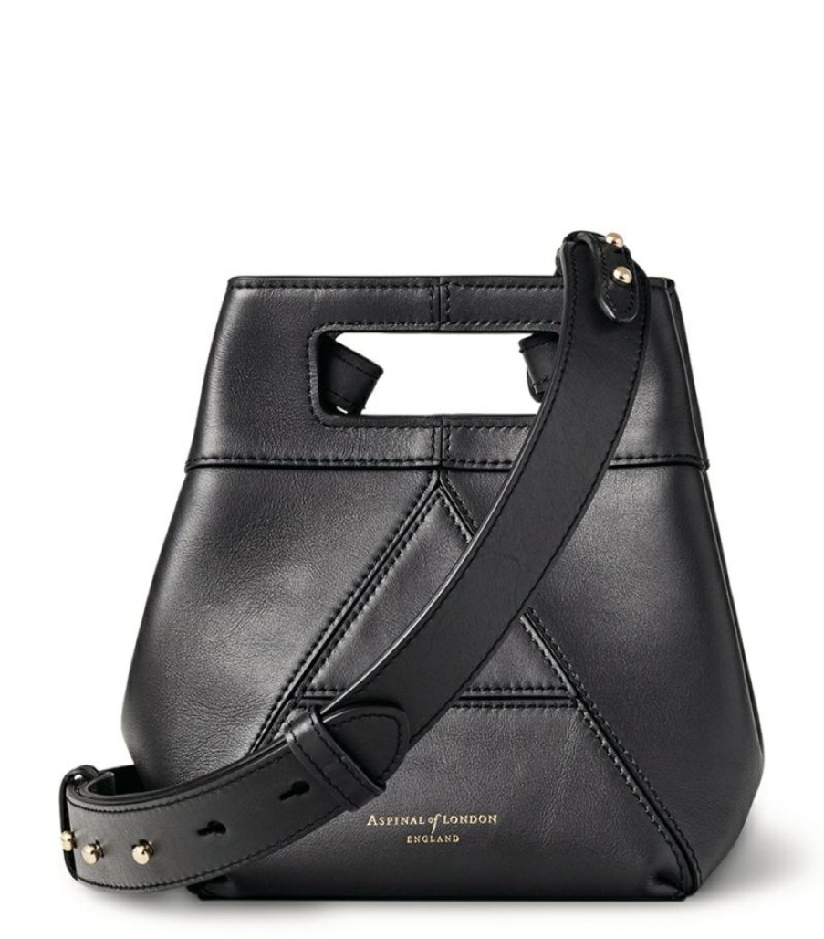 Women * | Bestsellers Aspinal Of London Small Leather Harper Bucket Bag