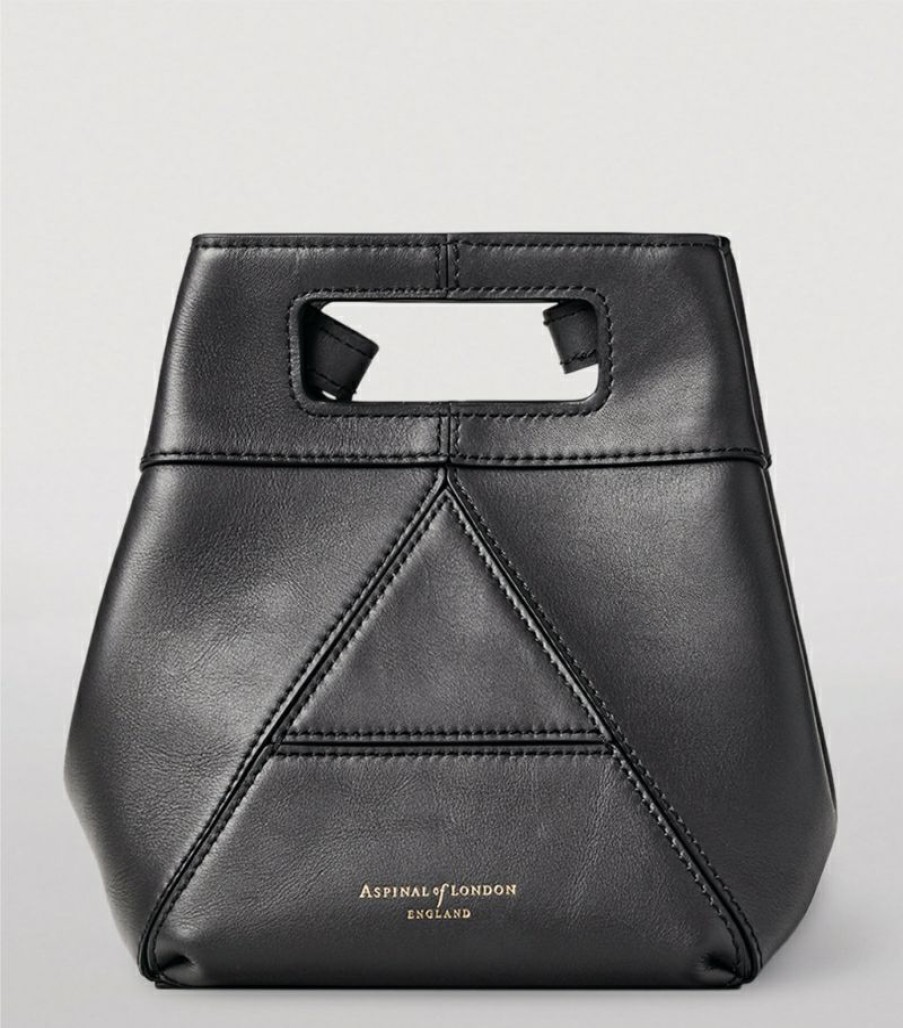 Women * | Bestsellers Aspinal Of London Small Leather Harper Bucket Bag