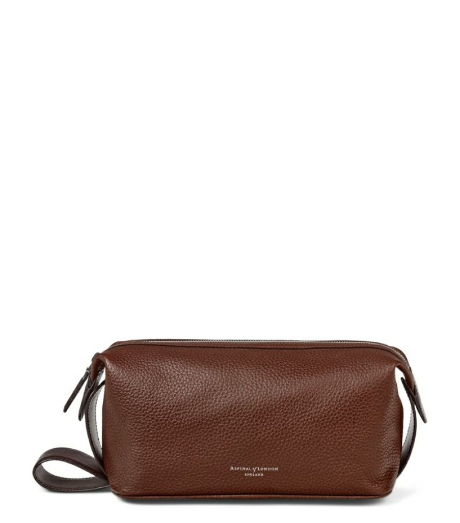 Travel Accessories * | Reasonable Price Aspinal Of London Leather Reporter Wash Bag