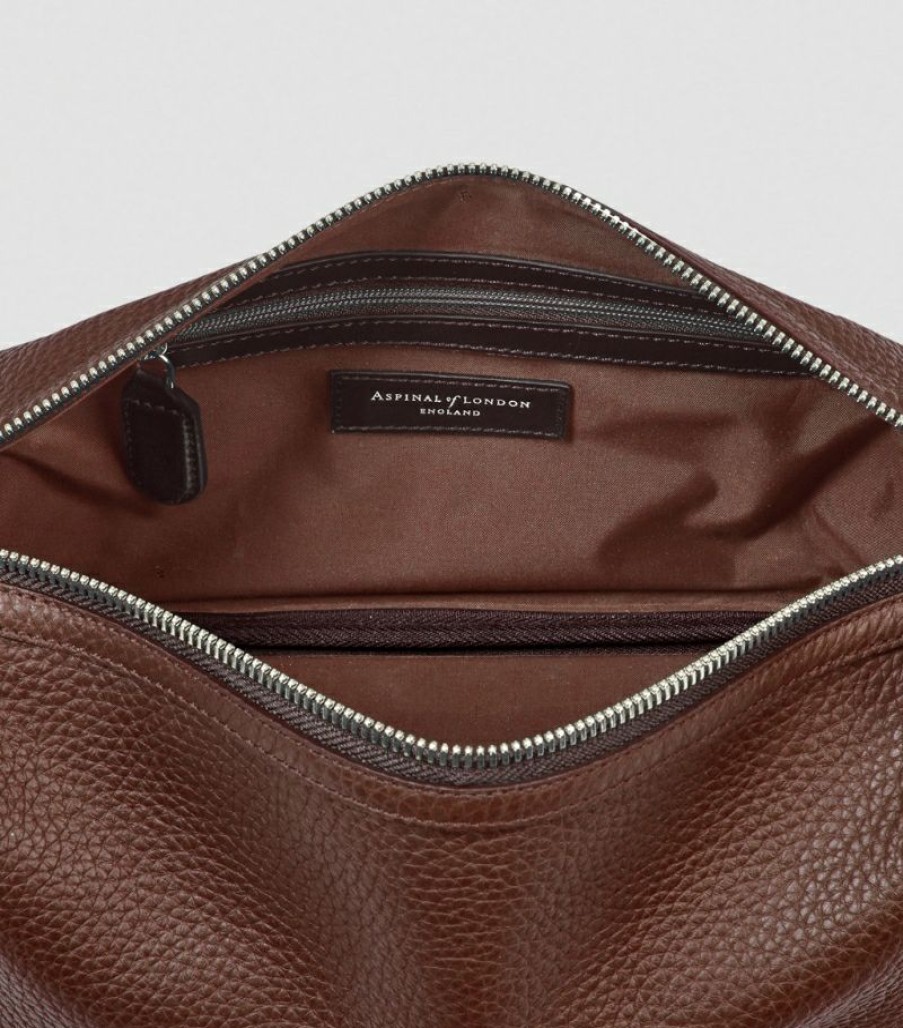 Travel Accessories * | Reasonable Price Aspinal Of London Leather Reporter Wash Bag