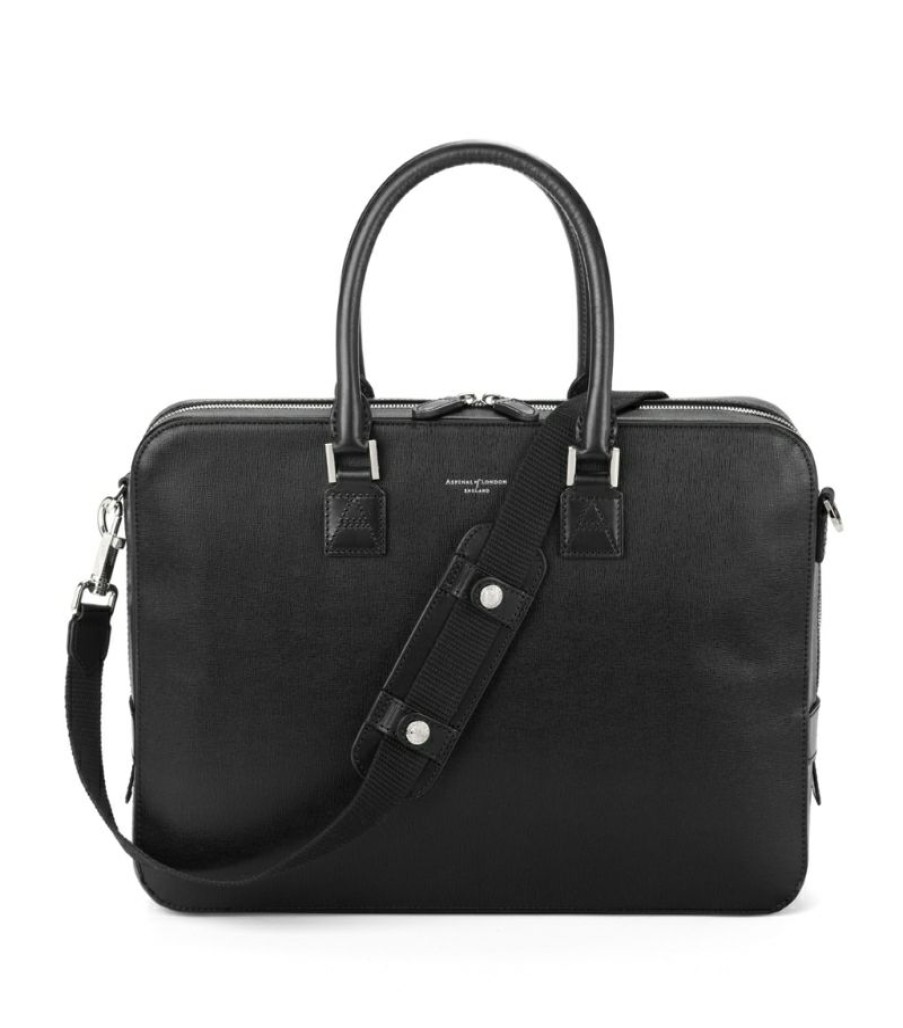 Women * | Best Quality Aspinal Of London Small Leather Mount Street Bag