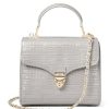 Women * | Reasonable Price Aspinal Of London Leather Midi Mayfair Top-Handle Bag