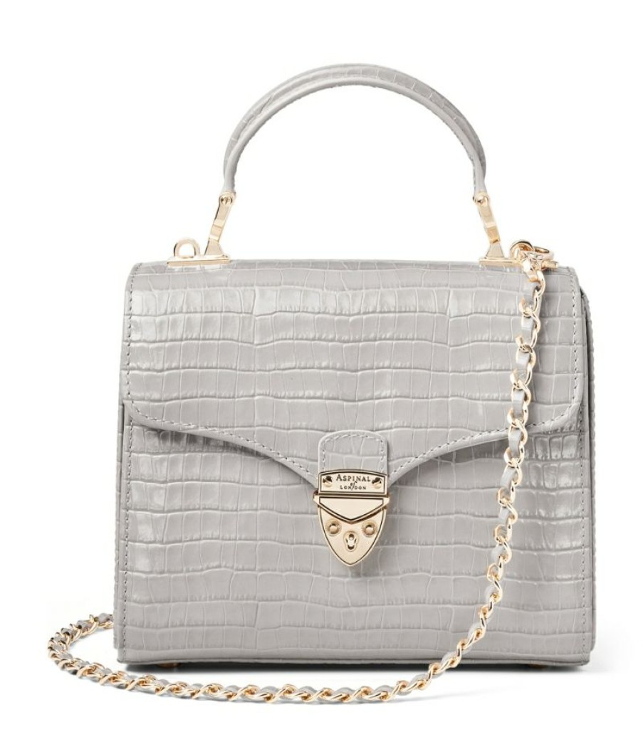 Women * | Reasonable Price Aspinal Of London Leather Midi Mayfair Top-Handle Bag