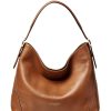 Women * | Hot Sell Aspinal Of London Leather Slouchy Shoulder Bag