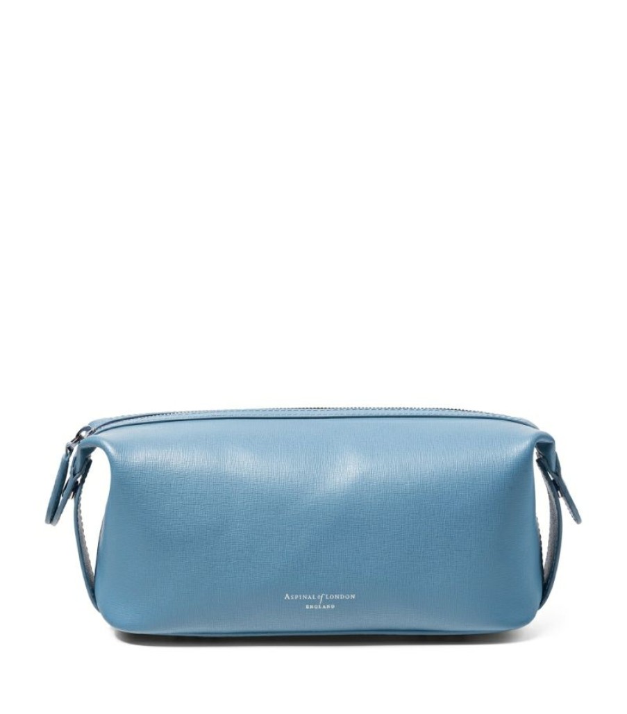 Travel Accessories * | New Arrivals Aspinal Of London Leather Mount Street Wash Bag