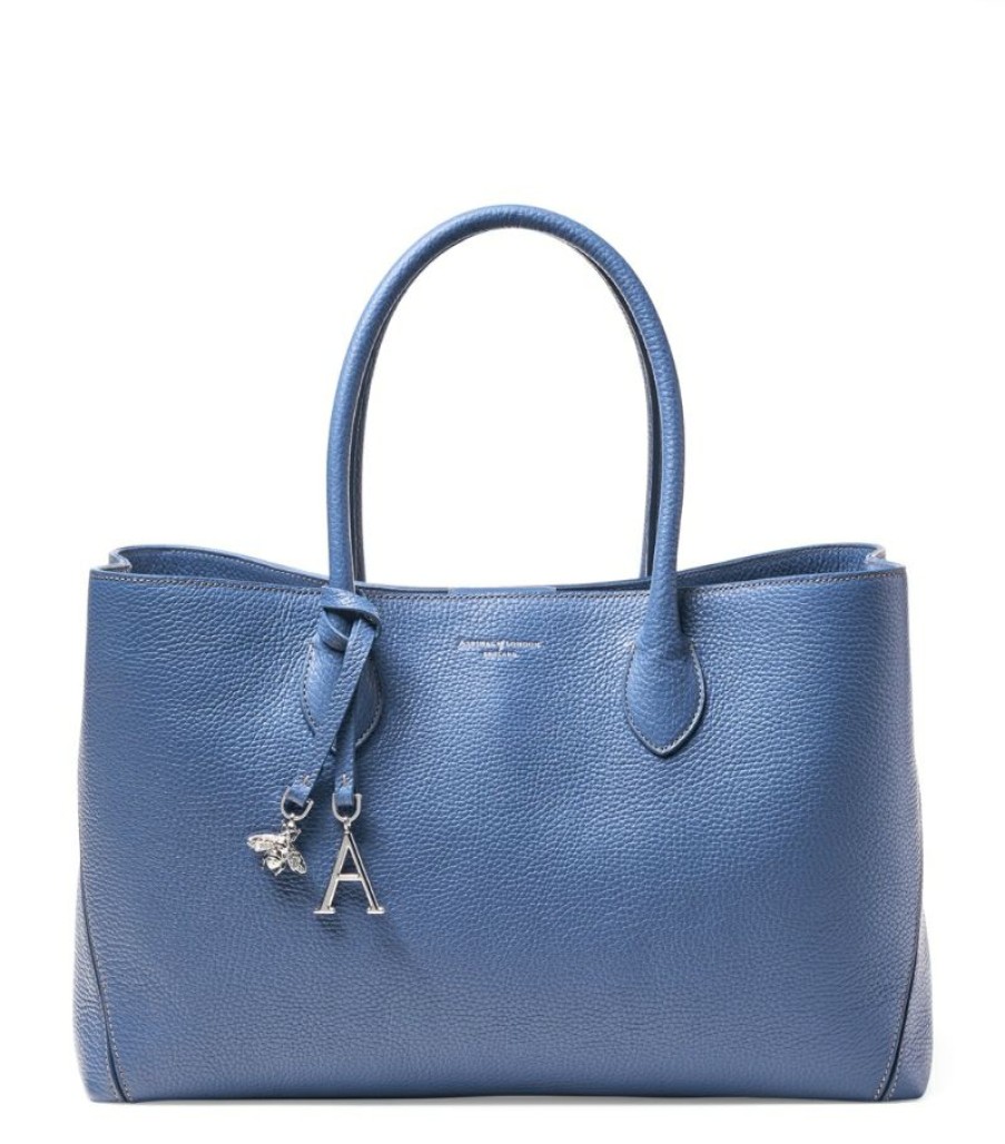 Women * | Reliable Quality Aspinal Of London Midi Leather London Tote Bag