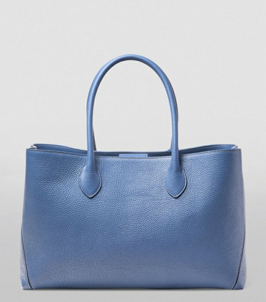 Women * | Reliable Quality Aspinal Of London Midi Leather London Tote Bag