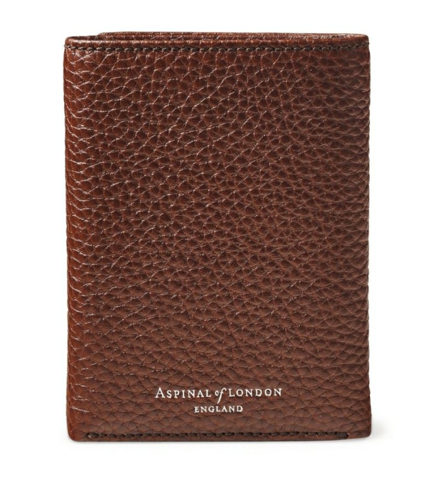 Men * | Closeout Sale Aspinal Of London Leather Trifold Wallet