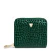 Women * | Shoping Aspinal Of London Mini Croc-Embossed Leather Continental Wallet