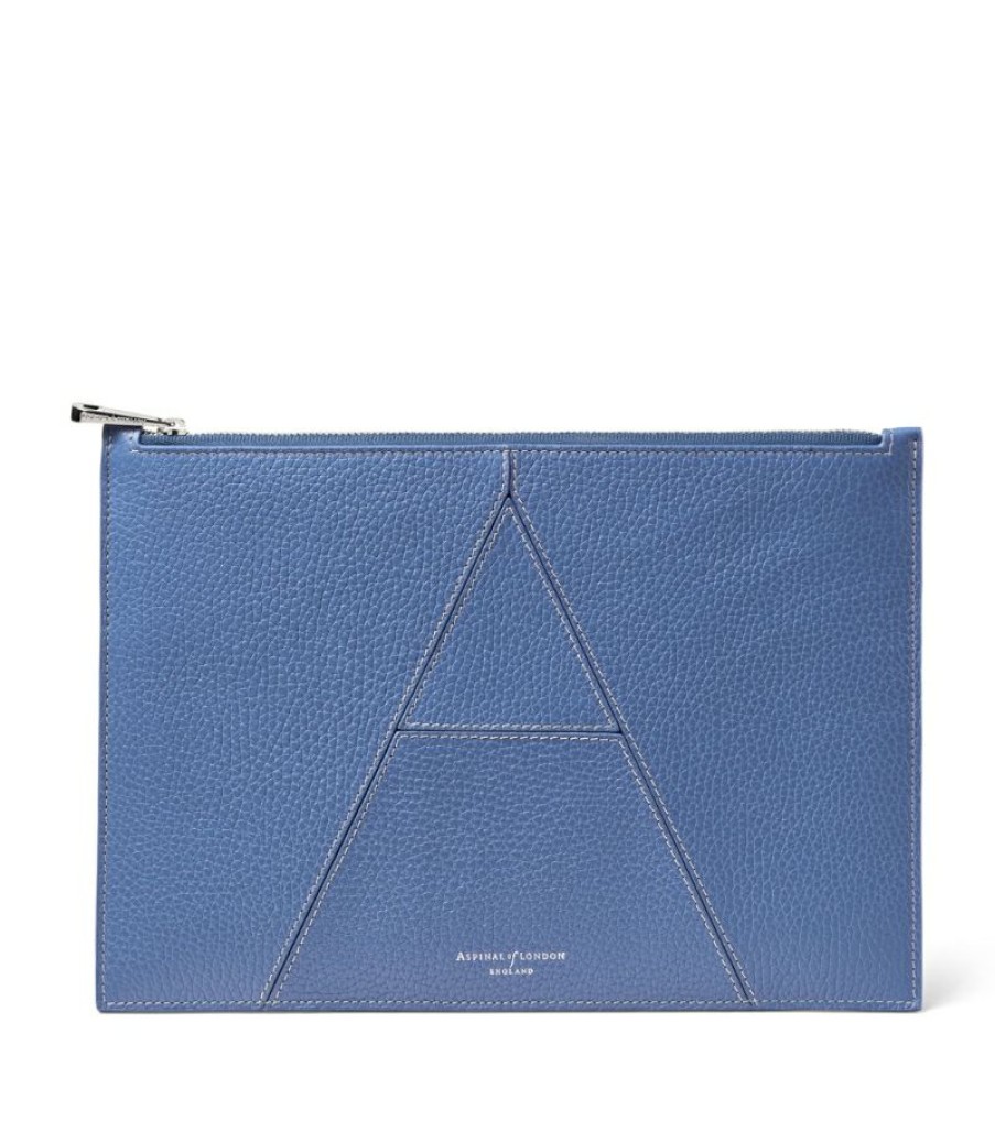 Women * | Best-Selling Aspinal Of London Large Leather Essential 'A' Pouch