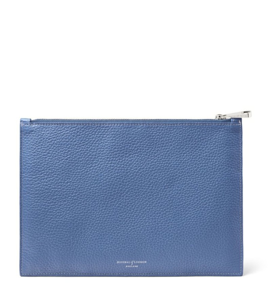 Women * | Best-Selling Aspinal Of London Large Leather Essential 'A' Pouch