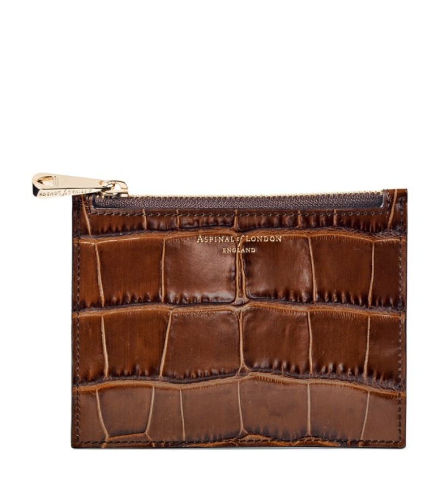 Women * | Reliable Quality Aspinal Of London Small Leather Essential Flat Pouch