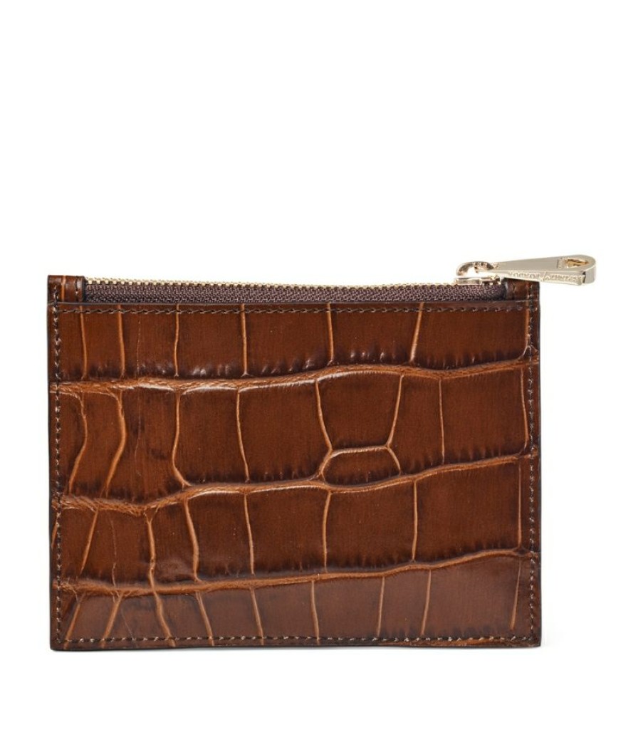 Women * | Reliable Quality Aspinal Of London Small Leather Essential Flat Pouch