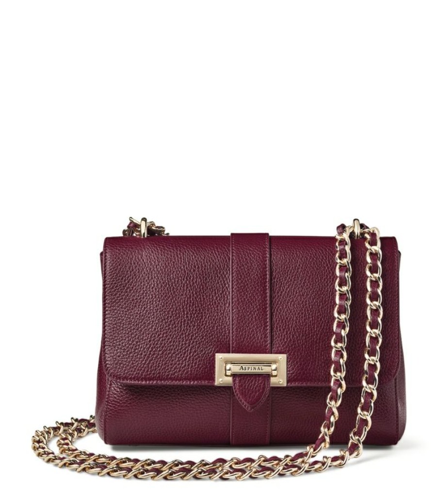 Women * | Reasonable Price Aspinal Of London Small Leather Lottie Shoulder Bag