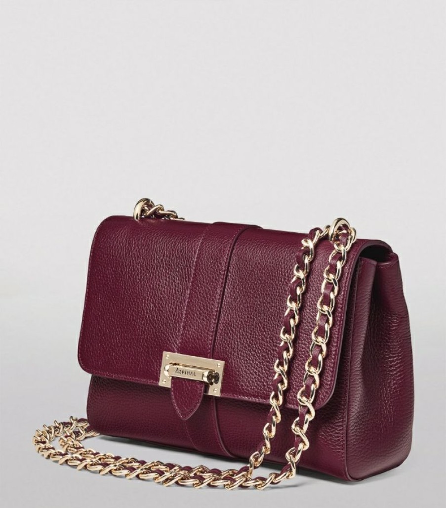 Women * | Reasonable Price Aspinal Of London Small Leather Lottie Shoulder Bag