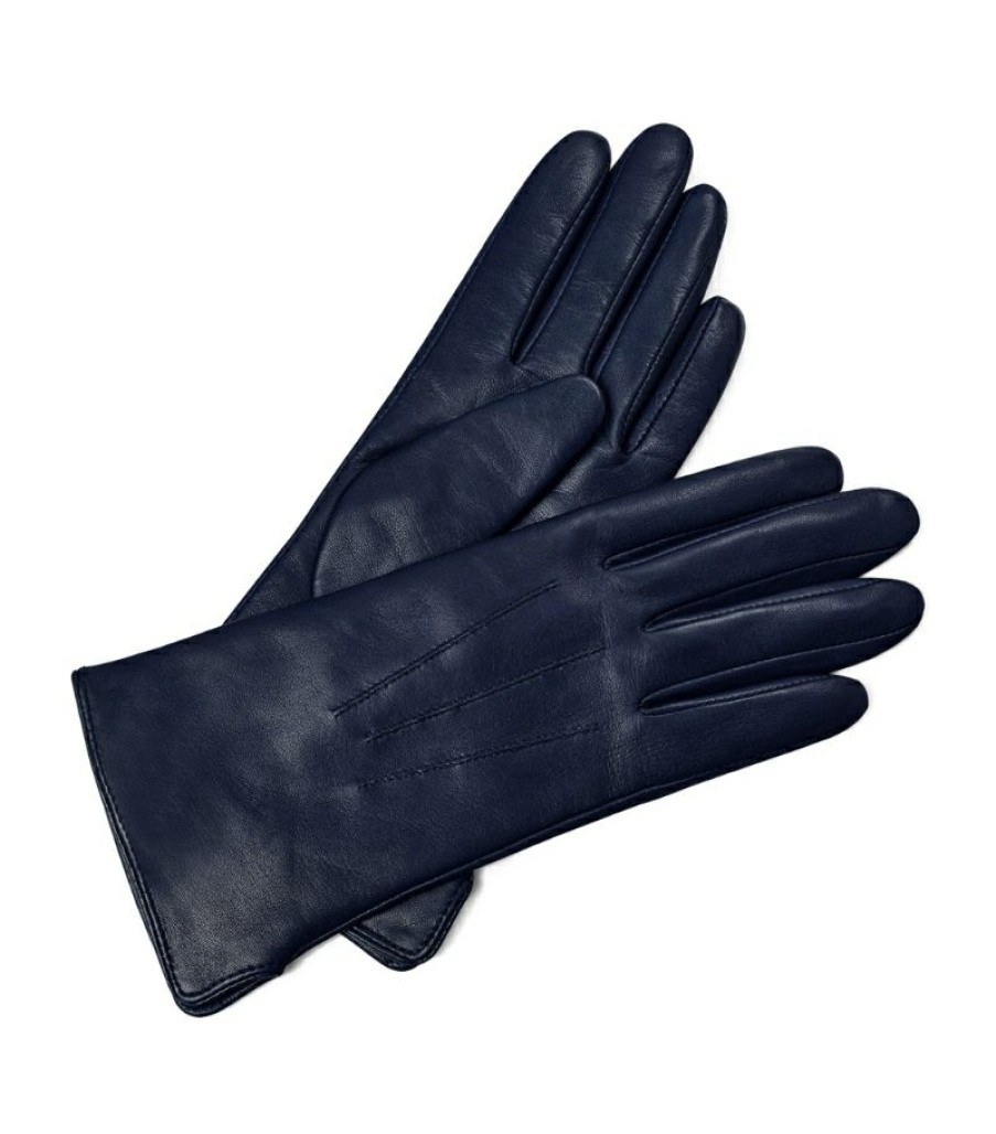 Aspinal Of London * | Shoping Aspinal Of London Wool-Cashmere Lined Leather Gloves (Large)