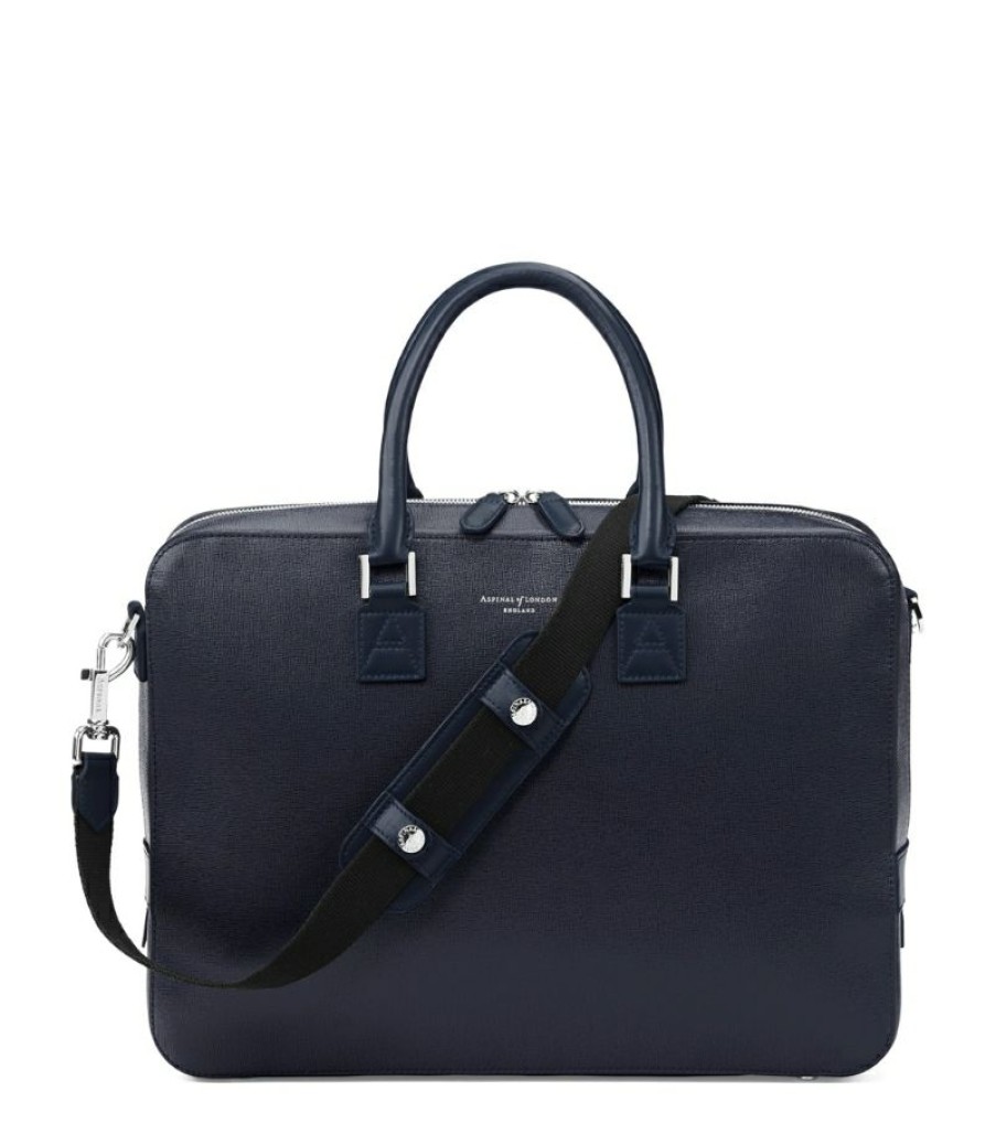 Men * | Classical Aspinal Of London Small Leather Mount Street Bag