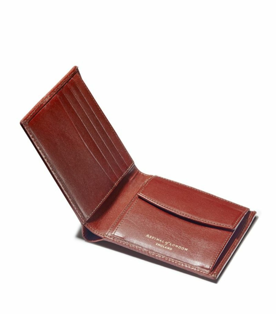 Men * | Featured Aspinal Of London Leather Bifold Coin Wallet