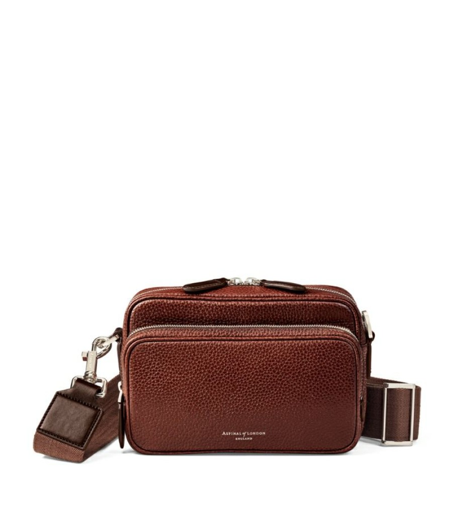 Men * | Classical Aspinal Of London Reporter East West Messenger Bag