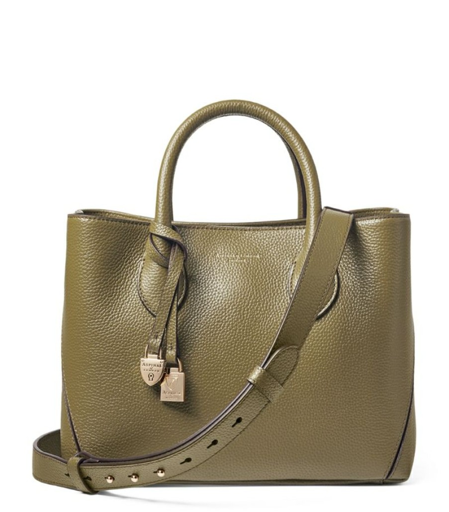 Women * | Reliable Quality Aspinal Of London Midi Leather London Tote Bag