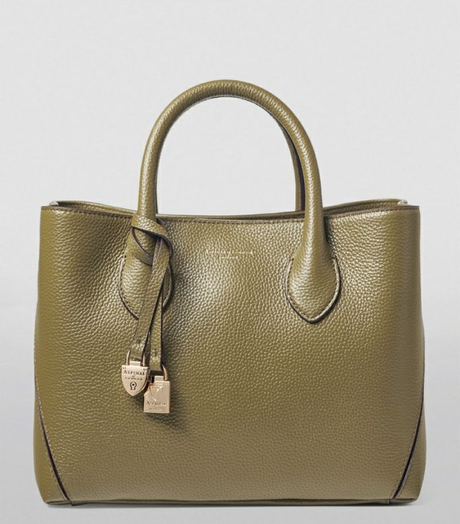 Women * | Reliable Quality Aspinal Of London Midi Leather London Tote Bag