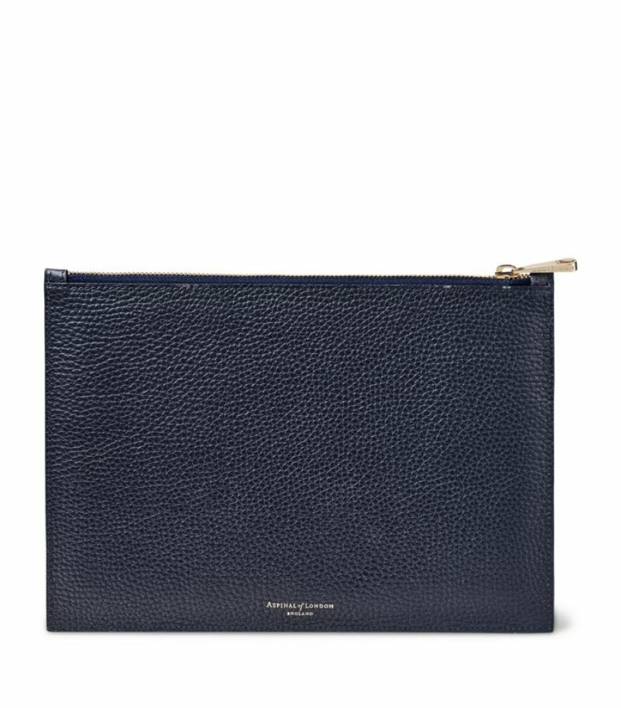 Women * | Outlet Aspinal Of London Large Leather Essential 'A' Pouch