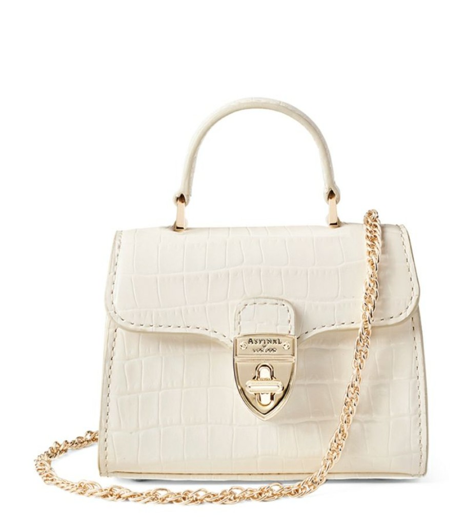 Women * | Special Aspinal Of London Nano Leather Mayfair Top-Handle Bag