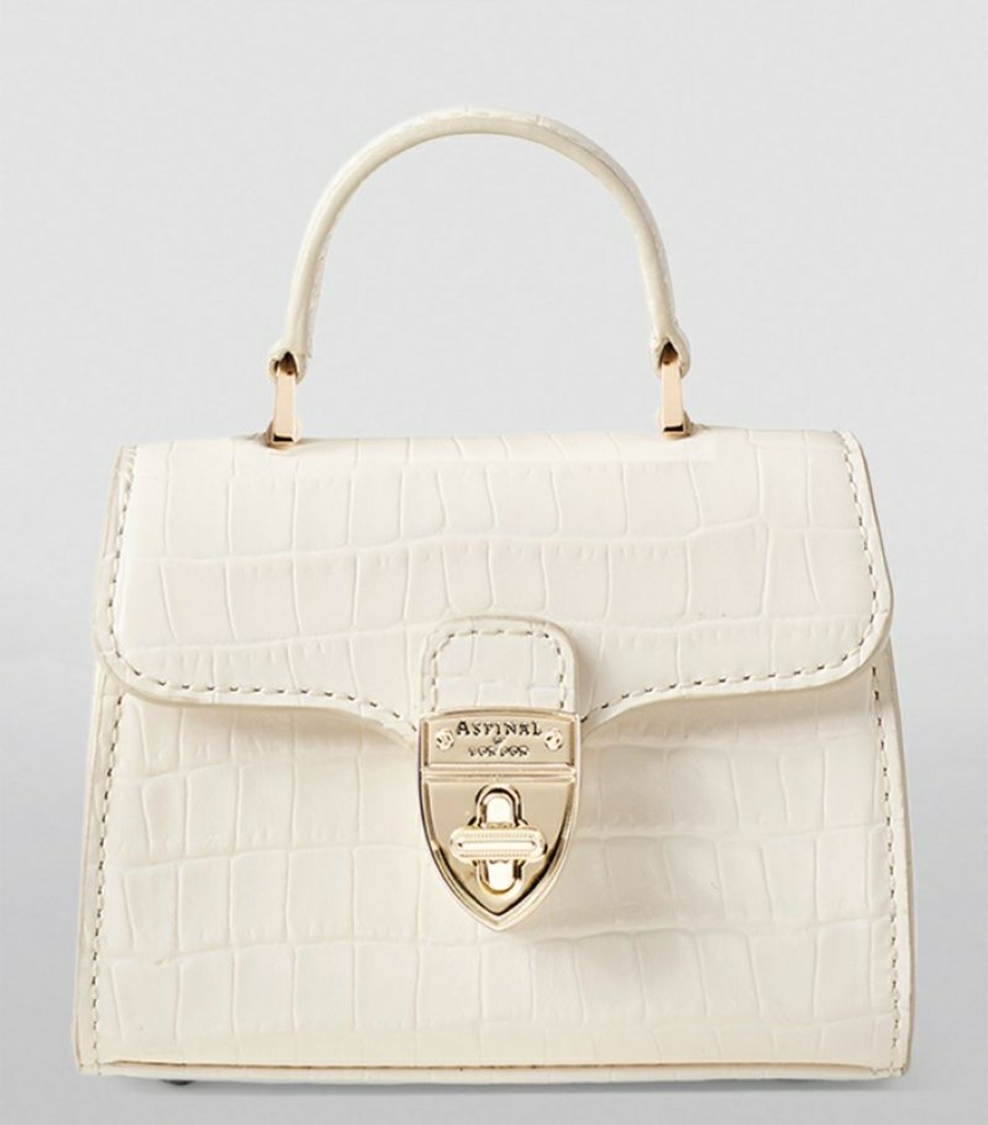 Women * | Special Aspinal Of London Nano Leather Mayfair Top-Handle Bag