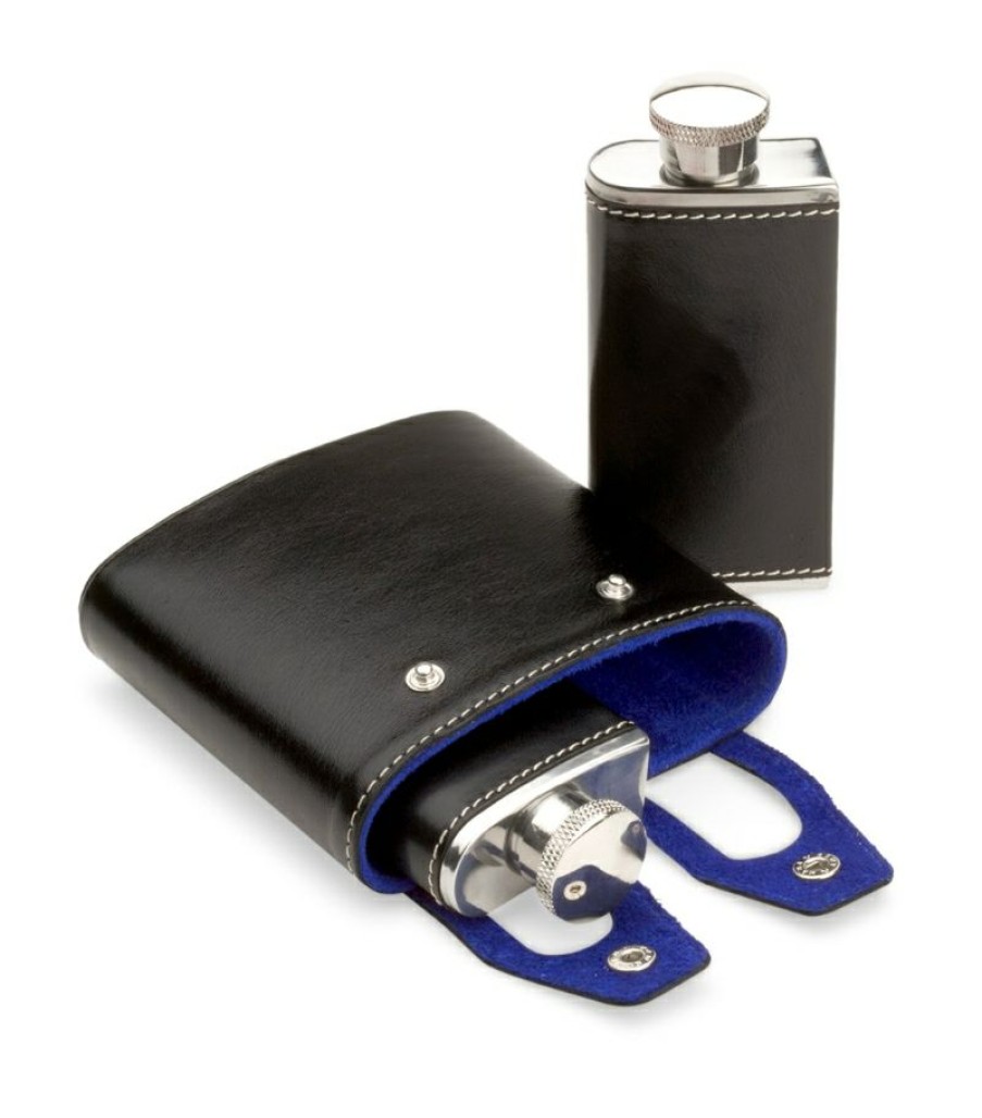 Aspinal Of London * | Reasonable Price Aspinal Of London Double Leather Hip Flask