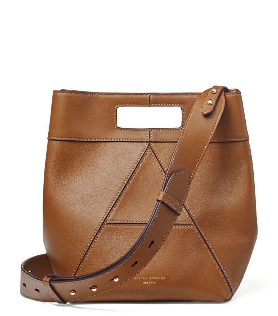 Women * | Quality Guarantee Aspinal Of London Leather Harper Bucket Bag