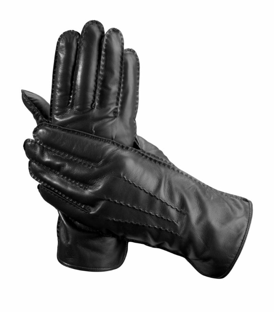 Men * | Quality Guarantee Aspinal Of London Wool-Cashmere Lined Leather Gloves (Medium)